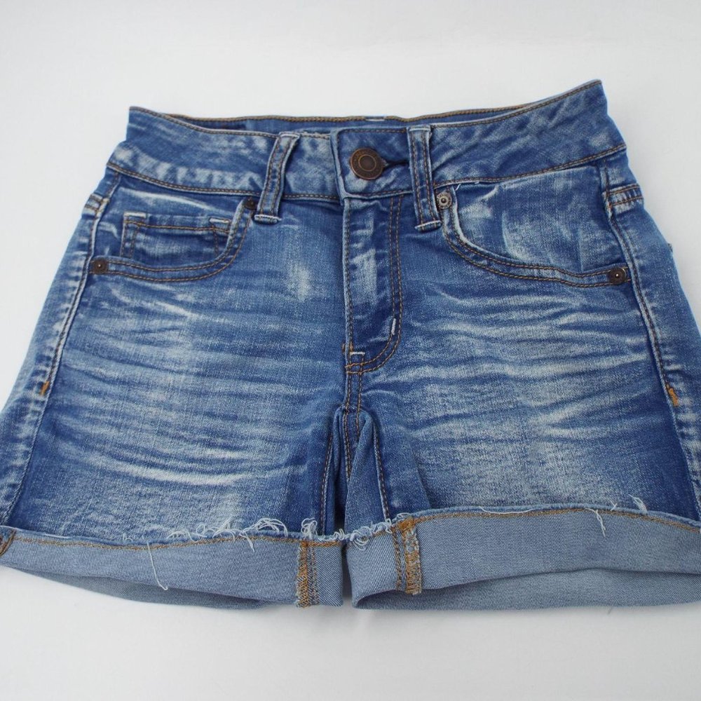 American Eagle Super Super Stretch Midi Shorts Size 0